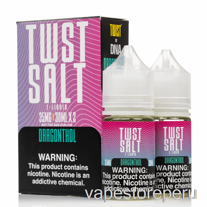 Vape Sin Nicotina Peru Dragonthol - E-líquido Twist Salt - 60ml 50mg